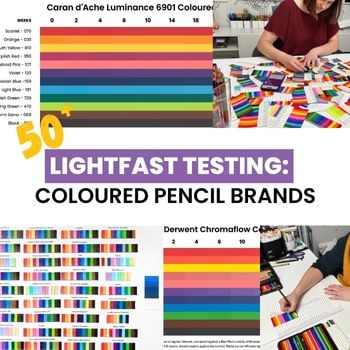 Lightfast Testing: 50+ Coloured Pencils Brands