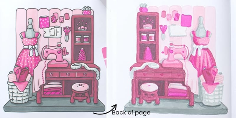 a bold and easy colouring page done with Alcohol markers.