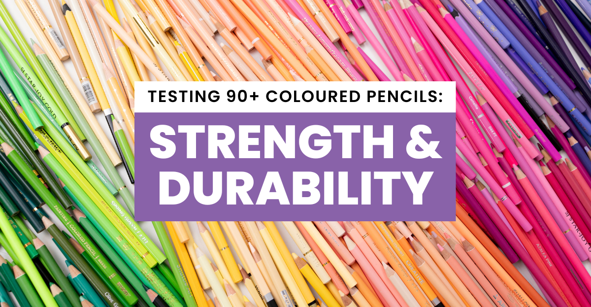 I tested how strong coloured pencils are and if they held a sharp point.