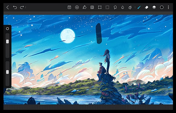 HiPaint drawing app UI