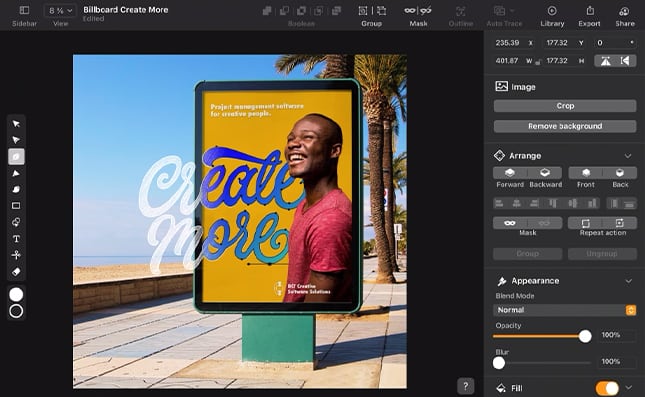 Linearity Curve drawing app UI