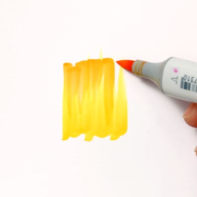 the next layer of copic alcohol markers is a darker blend. 