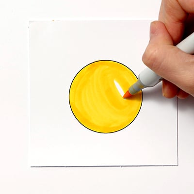 You can use Copic, Ohuhu or any other alcohol markers to achieve this basic blends