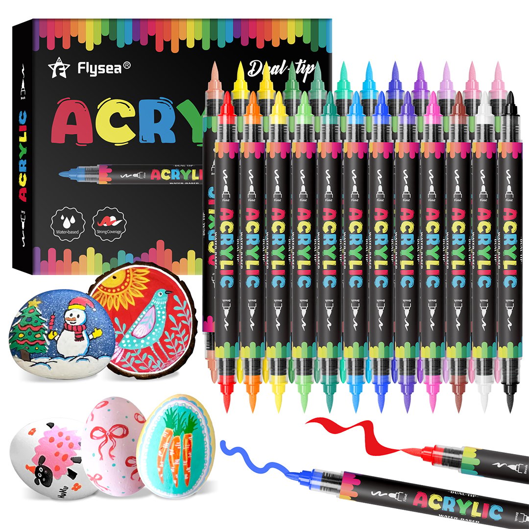 Flysea Dual Tip Acrylic Markers