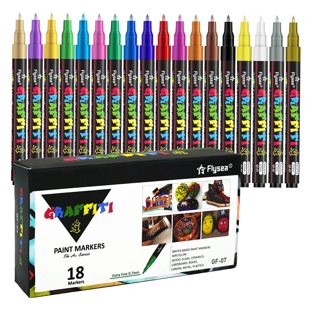 Flysea Graffiti Paint Markers (Extra Fine)