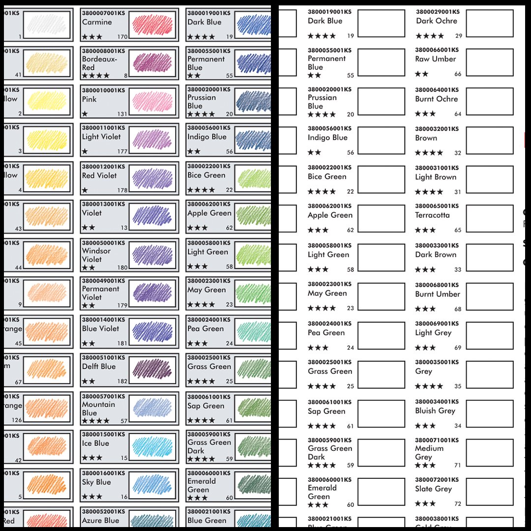 Koh-I-Noor PDF Swatch Charts