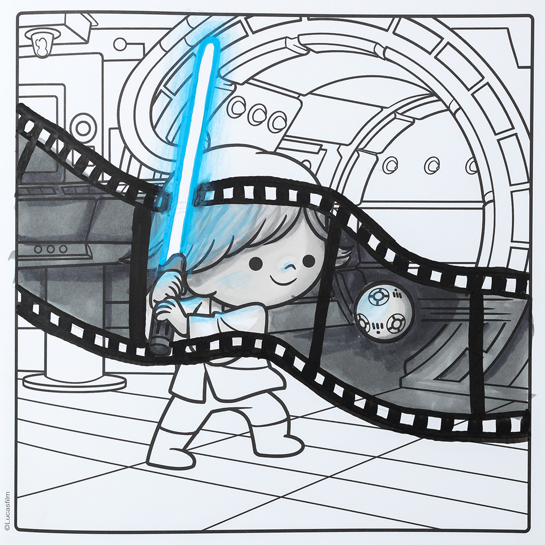 Film Strip Colouring Effect