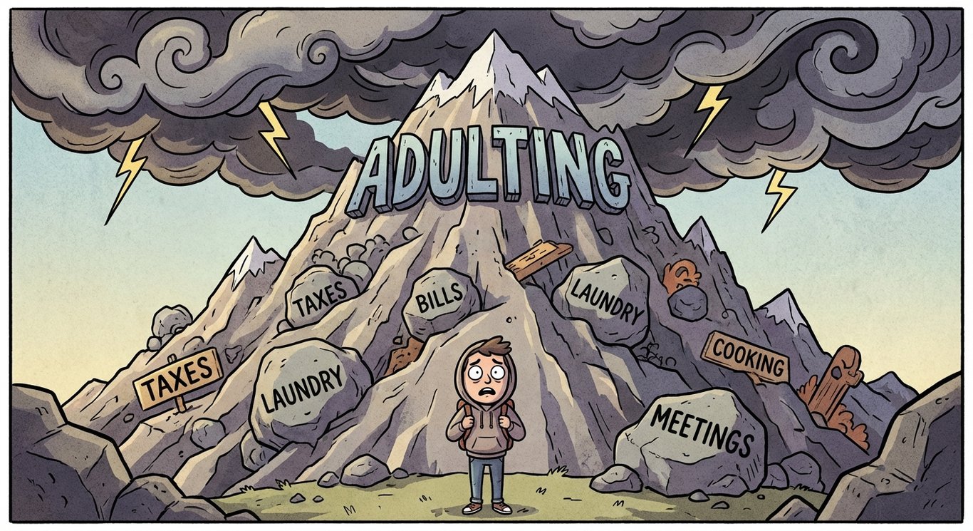 Adulting Is Hard sample output