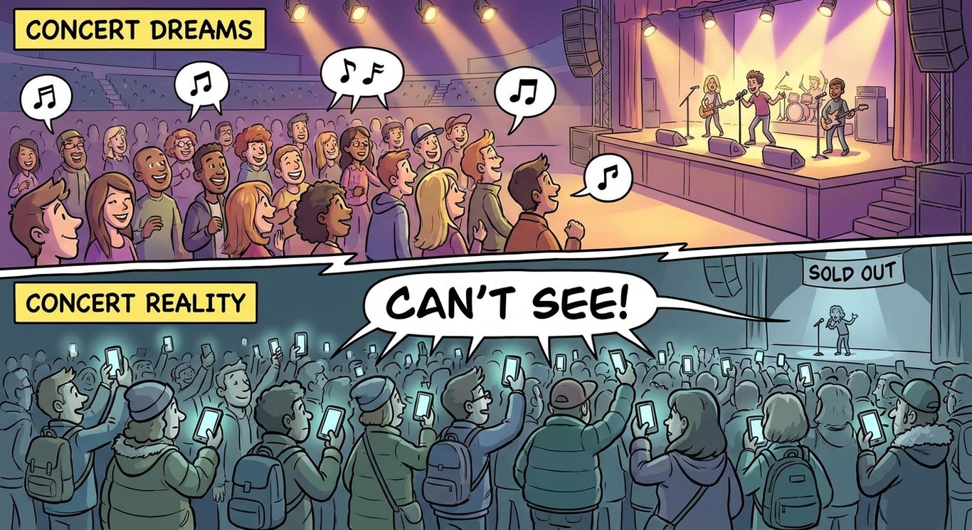 Concert Excitement vs Reality sample output