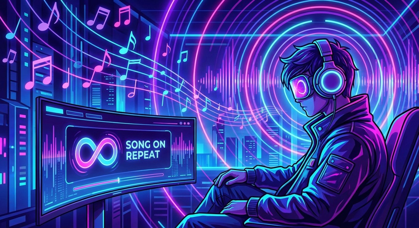 Song on Repeat 100 Times sample output