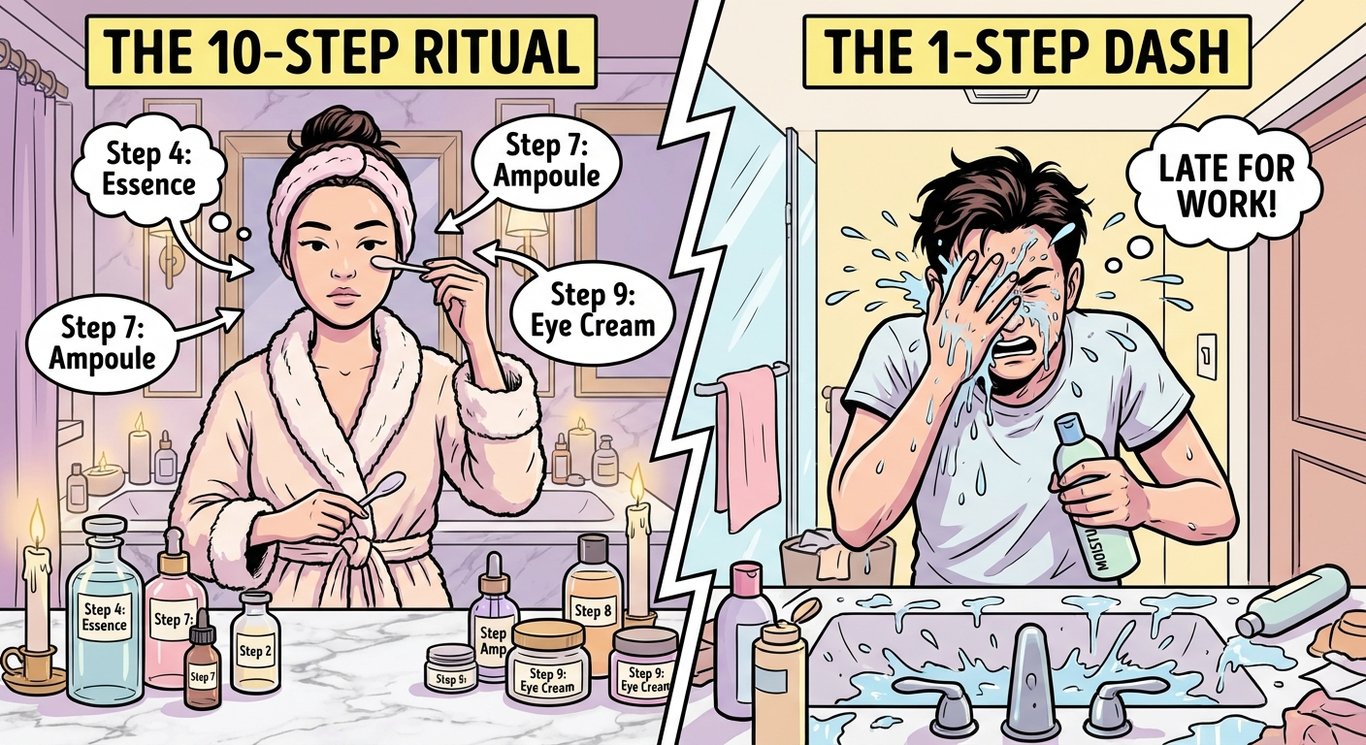 Skincare Routine vs Reality sample output