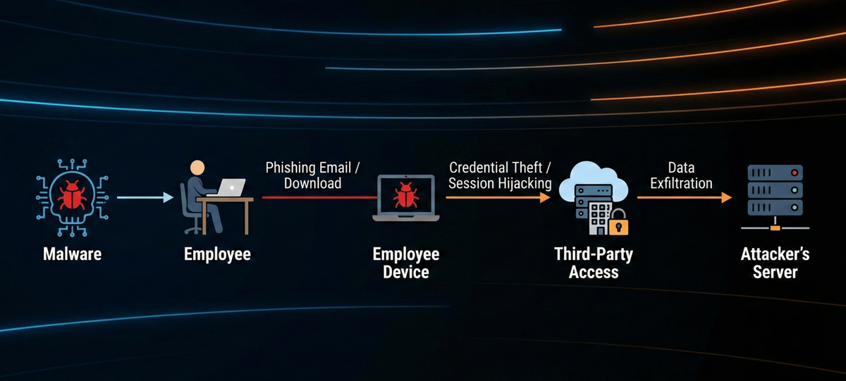 Supply Chain Attack Vector Diagram