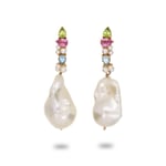 LEEZANDING Aurora Lights Pearl Drop Earrings