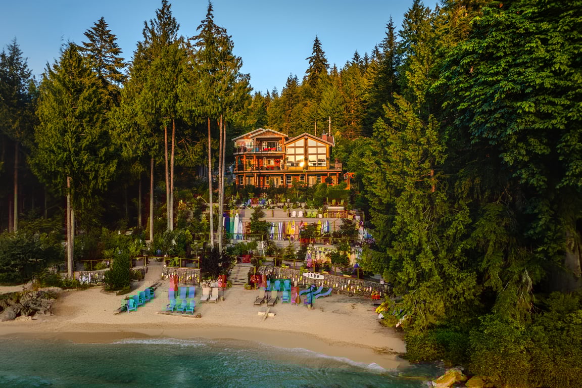 Ocean view from the Tuwanek waterfront property balcony
