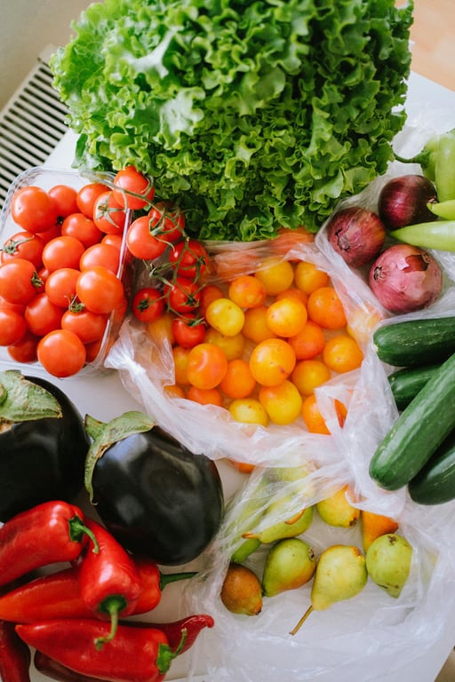 Healthy meal with fresh greens