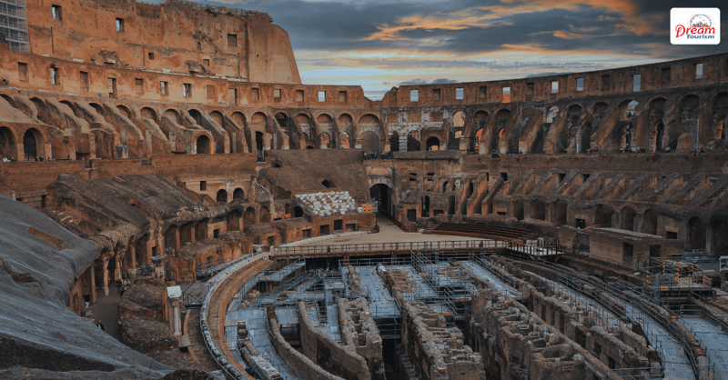 Historical Rome at night