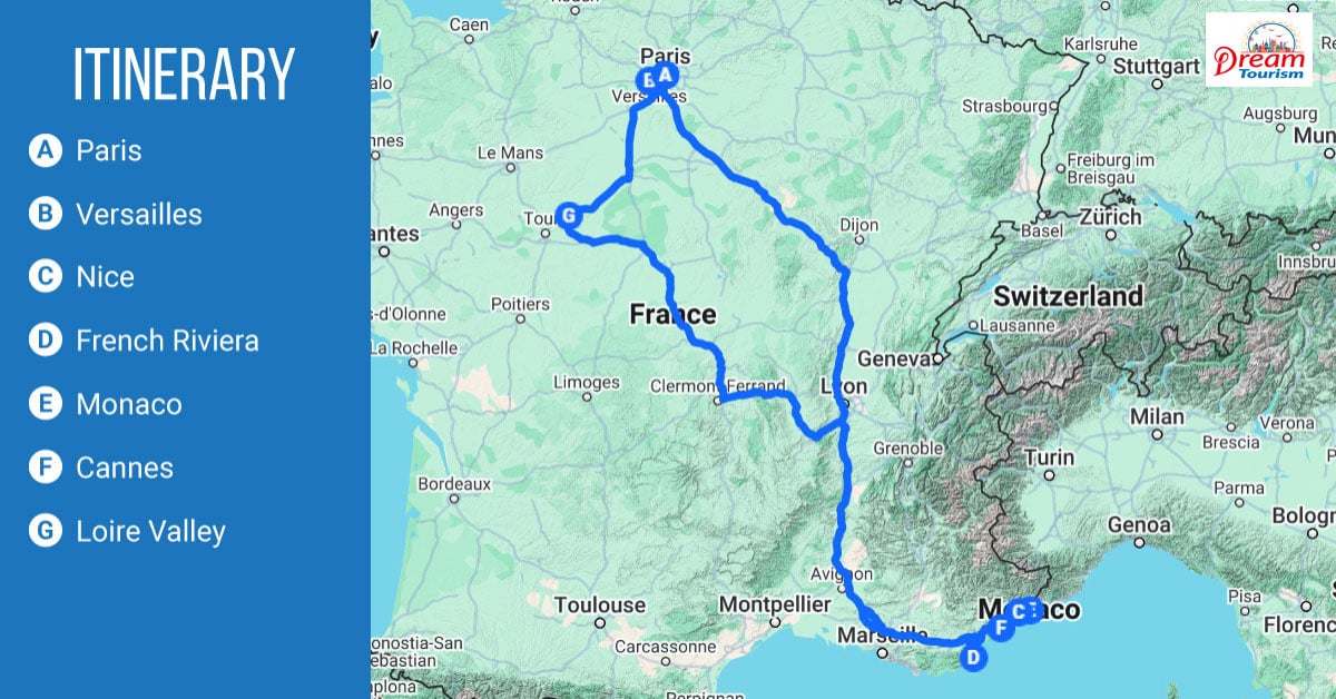 A perfect itinerary for your French vacation A perfect itinerary for your French vacation