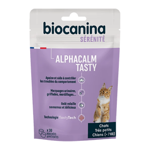 Alphacalm Tasty - Estresse e Ansiedade em Gatos - 30 Comprimidos - BIOCANINA - Produtos-veto.com