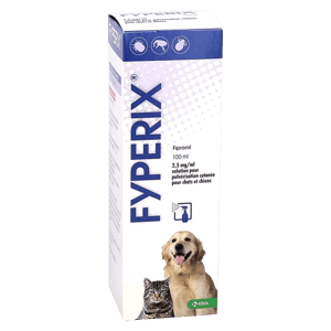 Fyperix Spray anti-puces et tiques pour chien et chat - 100 ml - KRKA - Produits-veto.com