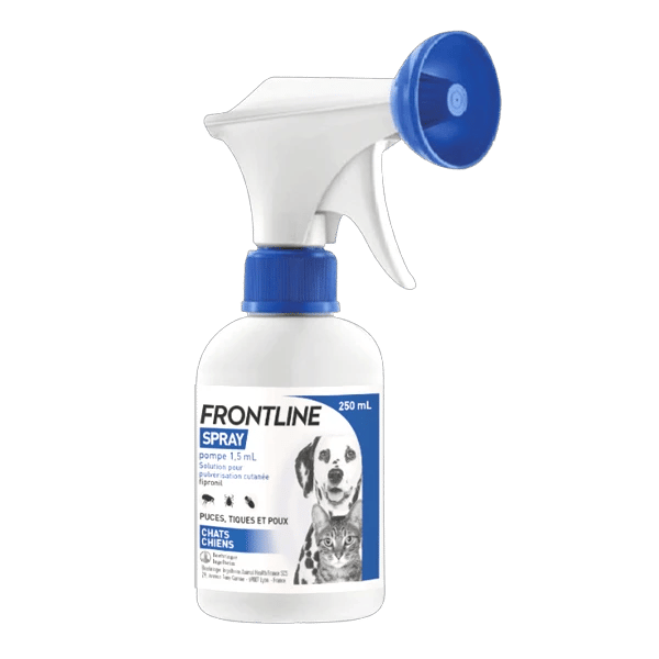 Frontline Spray antipulgas para cães e gatos - 250 ml - BOEHRINGER INGELHEIM - Produtos-veto.com