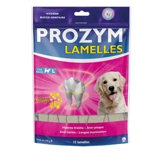 Prozym Lamelles - Plaque, Odeurs et tartre -chien de plus de 25 kg - 15 lamelles - CEVA - Produits-veto.com