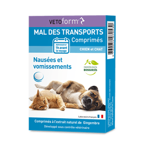 Mal des transports - Chien et Chat - VETOFORM - DAZONT - Produits-veto.com
