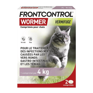 FrontControl Wormer - Vermifuge Chat 4 kg - 2 comprimés - Boehringer ingelheim - Produits-veto.com