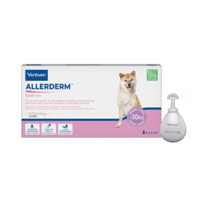 Allerderm - Hydratation de la peau - Chien - 4 ml - 6 pipettes - VIRBAC - Produits-Veto.com