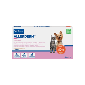 Allerderm - Hydratation de la peau - Chien et chat - 2 ml - 6 pipettes - VIRBAC - Produits-Veto.com