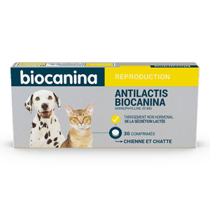 Antilactis - Tarissement et sécrétion lactée - 30 ccomprimés - chien et chat - Biocanina - Produits-veto.com