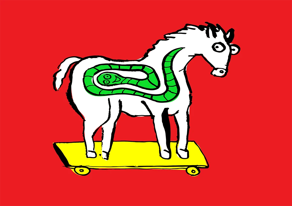 Vermifuge cheval dessin - parasite - Produits-veto.com