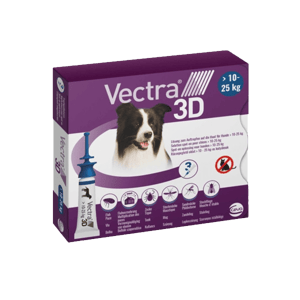 Vectra 3d - Puces, tiques et insectes - Chien - M - de 10 à 25 kg - 3 pipettes - CEVA - Produits-veto.com