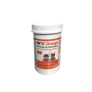 Vit'I5 Orange - Minéraux et Vitamines - Jeunes, Adultes et Gestantes - 250 g - Chien et chat - OSALIA - Produits-veto.com