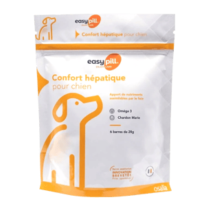 Easypill Confort hépatique - Soutien du foie - 6 barres de 28 g - Chien - OSALIA - Produits-veto.com