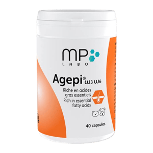Agepi Omega 3 et 6 - Acides gras - 40 capsules - Chien et chat - MP LABO - Produits-veto.com