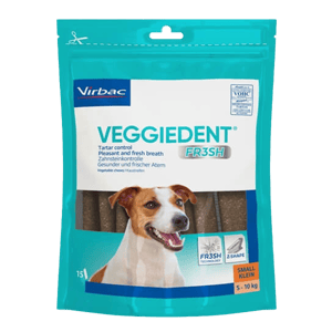 VeggieDent Fresh - Tartre et haleine - S - Moins de 10 kg - 15 lamelles - Chien - VIRBAC - Produits-veto.com