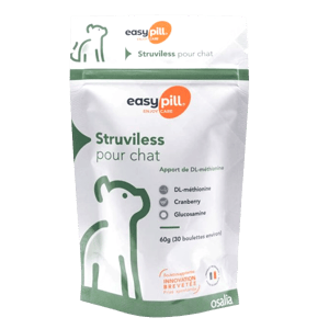 Easypill Struviless - Calculs de struvite - 30 boulettes de 2 g - Chat - OSALIA - Produits-veto.com