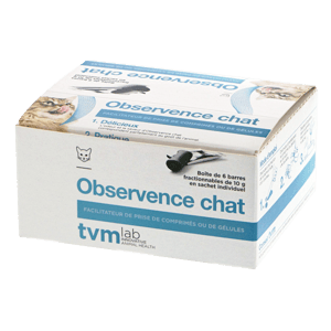 Observence - Facilitateur de prise de comprimé - 6 barres de 10 g - Chat - TVM - Produits-veto.com