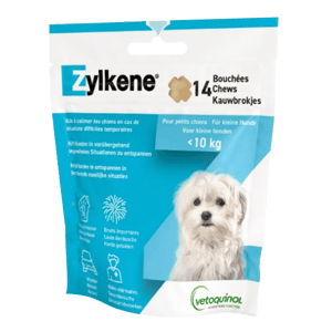 Zylkene Chew - Anxiété - 1 à 10 kg - 75 mg - 14 bouchées - Chien - VETOQUINOL - Produits-veto.com