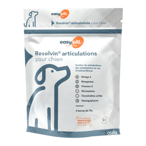 Easypill Resolvin - Articulations - 6 barres de 28 g - Chien - OSALIA - Produits-veto.com
