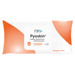 Pyoskin - Lingettes désinfectantes - 40 lingettes - Chien et chat - MP LABO - Produits-veto.com