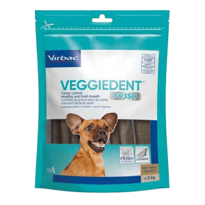 VeggieDent Fresh - Tartre et haleine - XS - Moins de 5 kg - 15 lamelles - Chien - VIRBAC - Produits-veto.com