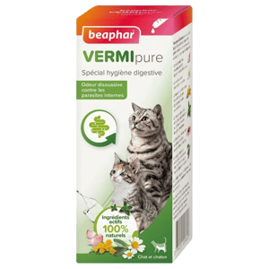 VERMIpure - Liquide - Vermifuge - Hygiène digestive - 50ml - chat et chaton - BEAPHAR - Produits-veto.com