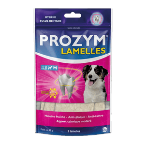 Prozym Lamelles - Plaque, Odeurs et tartre -chien de 15 à 25 kg - 5 lamelles - CEVA - Produits-veto.com