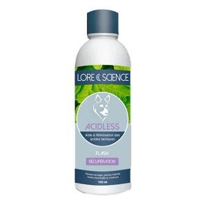 Ração sem ácido para cães - Ácidos láticos - Cães esportivos - 150 ml - LORE & SCIENCE - Produtos-veto.com