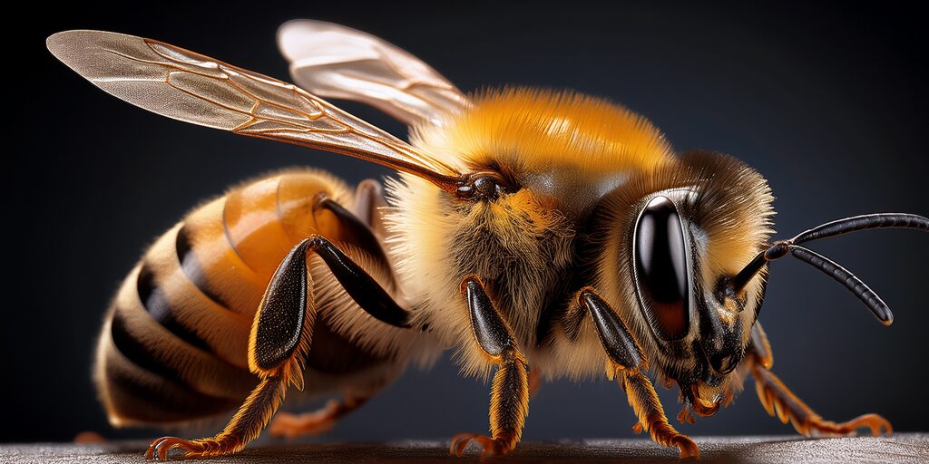 Image secondaire de l'article Le Varroa et la varroase : qu’est-ce que c’est ? avec une abeille géante.