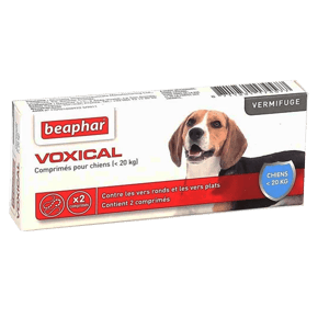 Voxical - Vermifuge chien et chiot de moins de 20 kg - BEAPHAR - Produits-veto.com