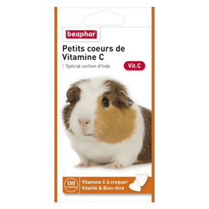 Petits coeurs de Vitamine C - Cochon d'inde - 150 comprimés - BEAPHAR - Produits-veto.com