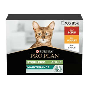 Pro Plan - Sterilised Maintenance - Poulet - 10 x 85 g - Chat - PURINA - Produits-veto.com
