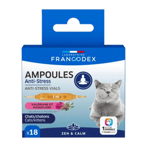 Ampolas antiestresse para gatos - 18 frascos - FRANCODEX - Produtos-veto.com